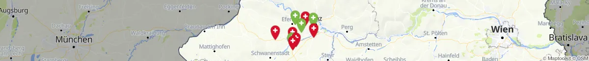 Kartenansicht für Apotheken-Notdienste in der Nähe von Eferding (Oberösterreich)